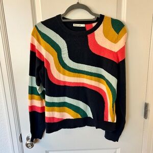 Marine Layer Icon Sweater Rainbow
